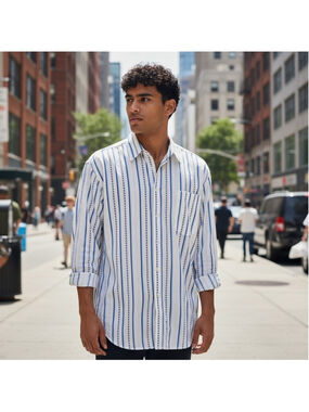Metro Concepts Stylish Striped Casual Shirt for Men Size XXL